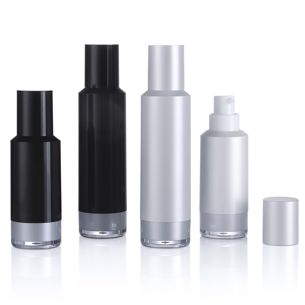 15 мл 30 мл роскошного пластикового PP Black Matte Lotion Lolion Bottle Bottle для ухода за кожей L07